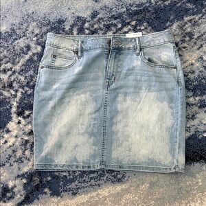 a.n.a Light Wash Denim Pencil Skirt